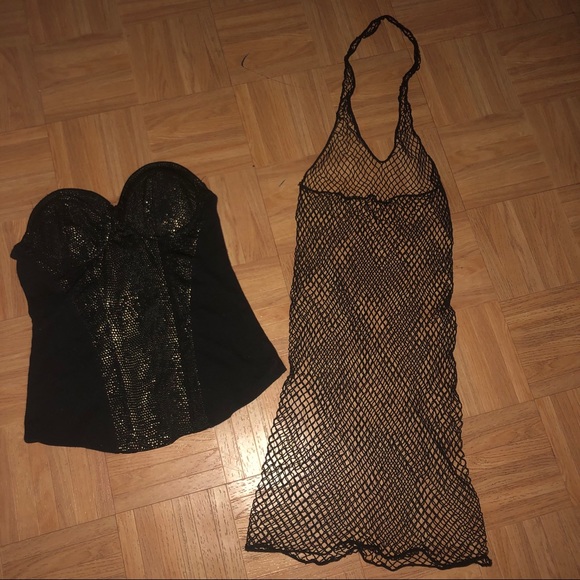 Other - Fish net dress with booster!